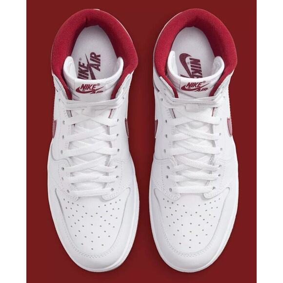 Nike Air Jordan 1 Retro Hi \'85 White Red Metallic Shoes Mens 10 New Fast Ship